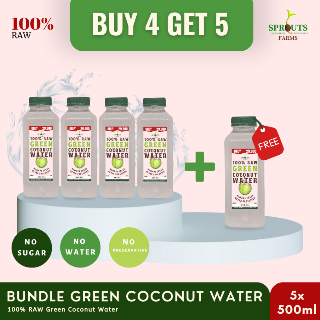 

Bundling 100% RAW Green Coconut Water 500ml Air Kelapa Muda Murni