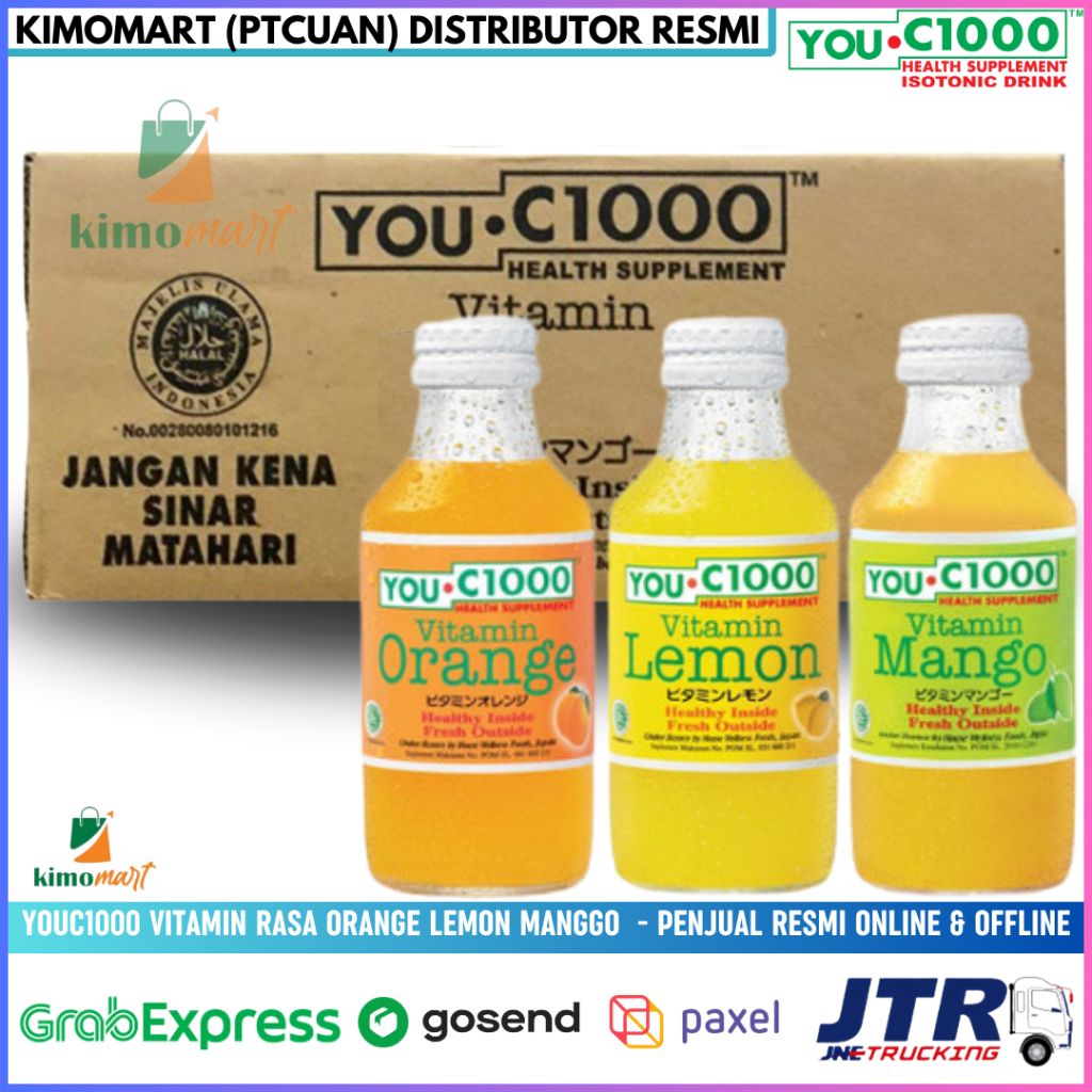 

Minuman You C 1000 Rasa Orange Lemon Mango - 1 Karton