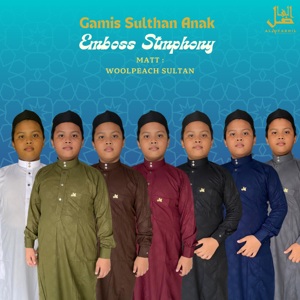 Al Fadhil SULTHAN STMPHONY Gamis Jubah Anak Laki laki Busana Pakaian Fashion Muslim anak Remaja Laki