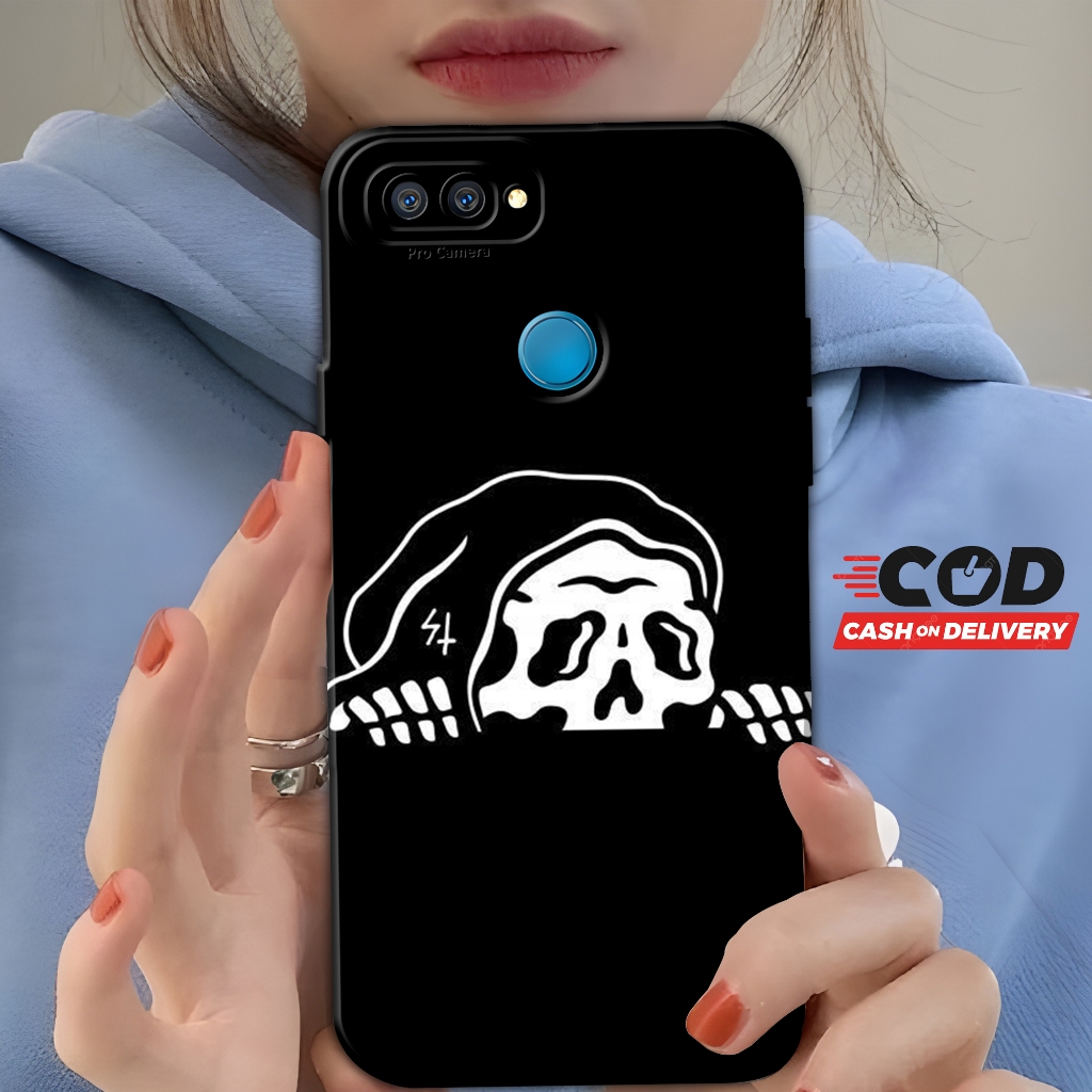 Softcase Oppo A5S A7 A12 A11K Fashion Case Motif Aesthetic Tengkorak Softcase Pro Camera Oppo Case M