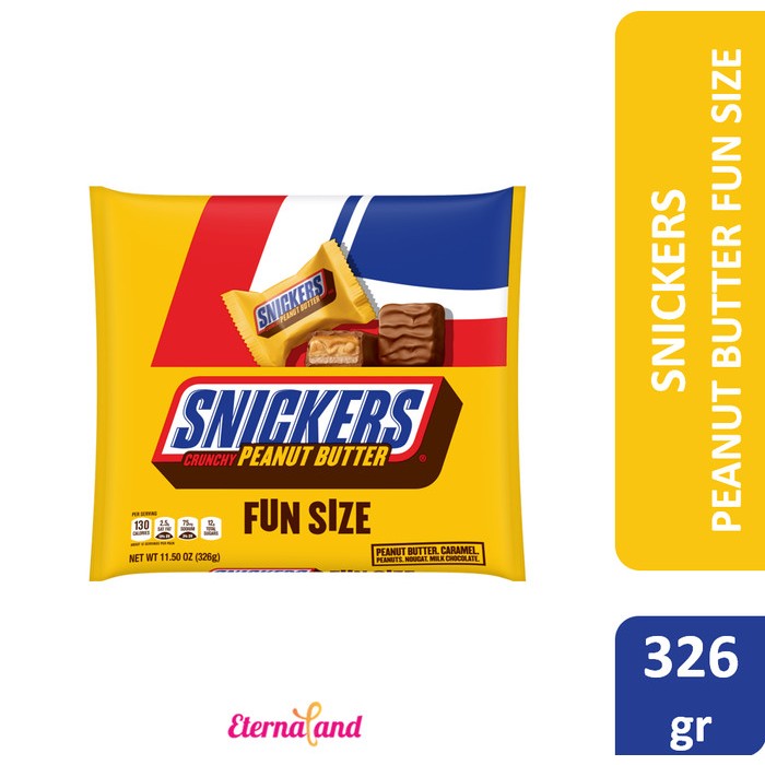 

Snickers Peanut Butter Fun Size - cokelat kacang mentega impor USA
