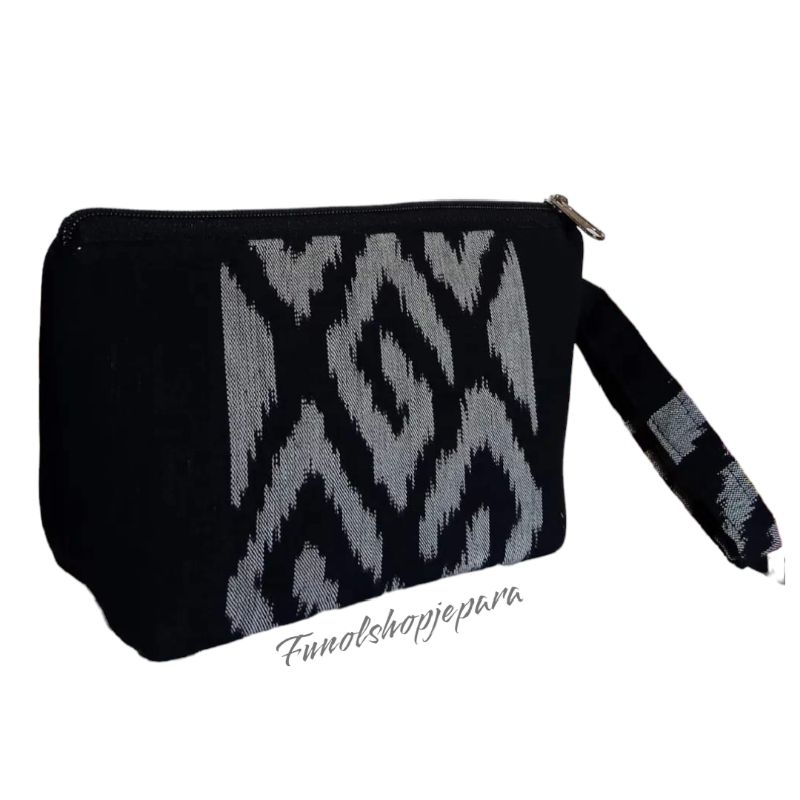 Pouch Dompet Kosmetik Tenun Troso Etnik Lombok