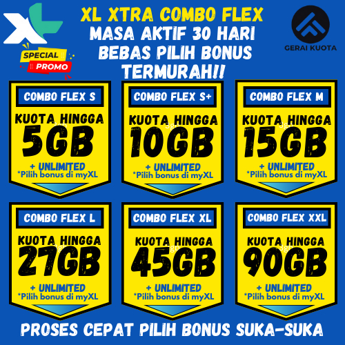 PAKET DATA XL COMBO FLEX INJECT PROMO TERMURAH