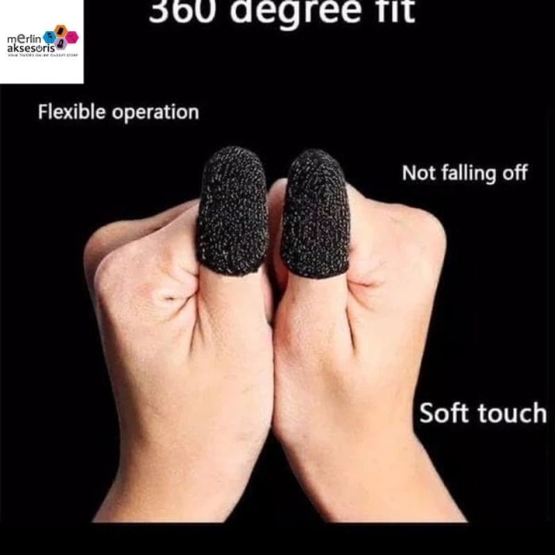 1 pasang kiri kanan Sarung Jari Jempol/Mobile Game Finger Coats Anti Keringat 1 Pasang (PER 10 PCS)
