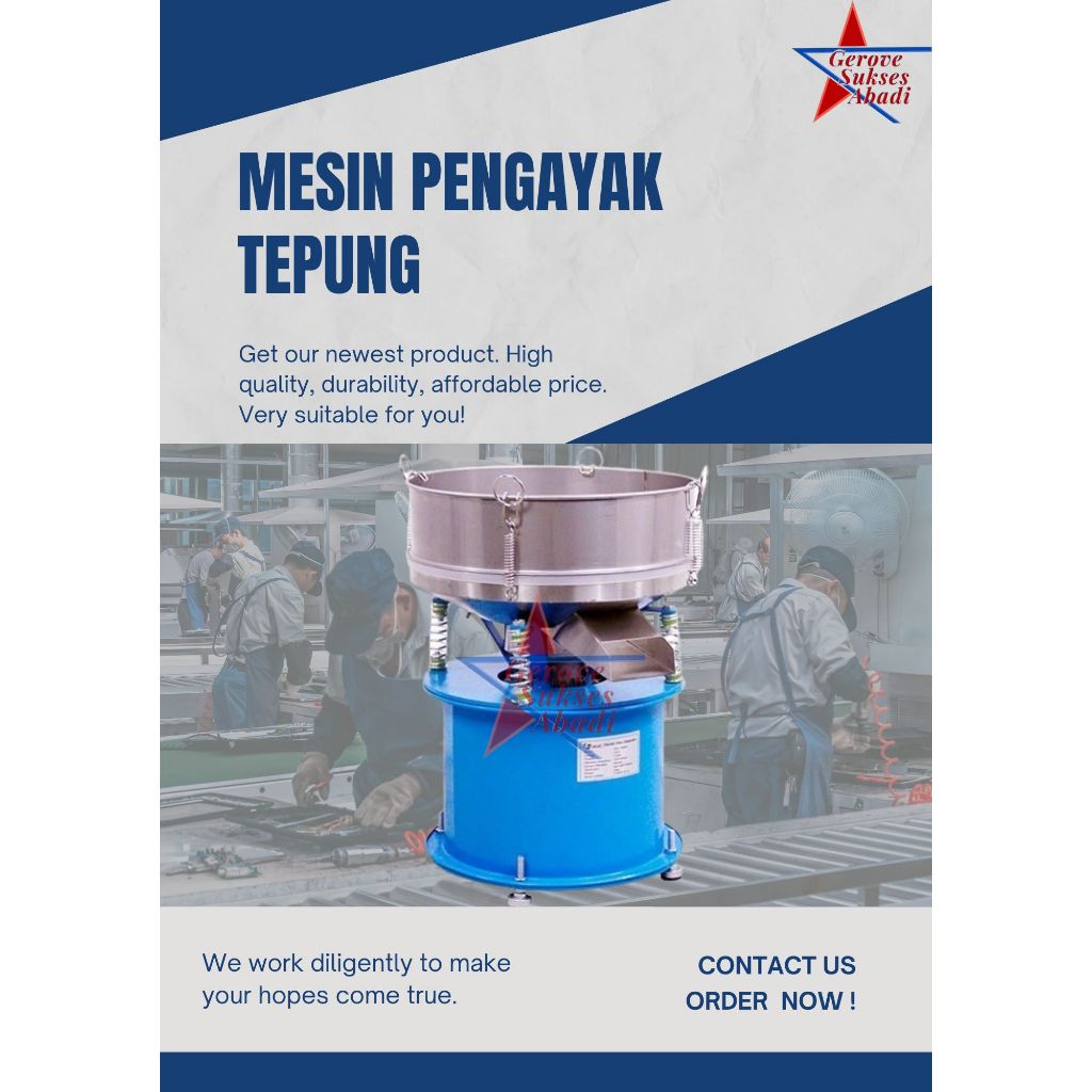 Electric Vibro Sparator - Mesin Ayakan Tepung - Mesin Pengayak Tepung
