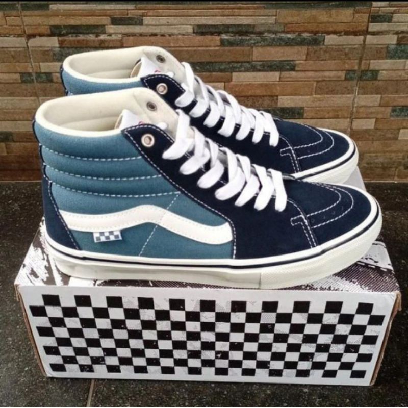 Vans Pro Skate Sk8 Hi Navy Resmi Navya