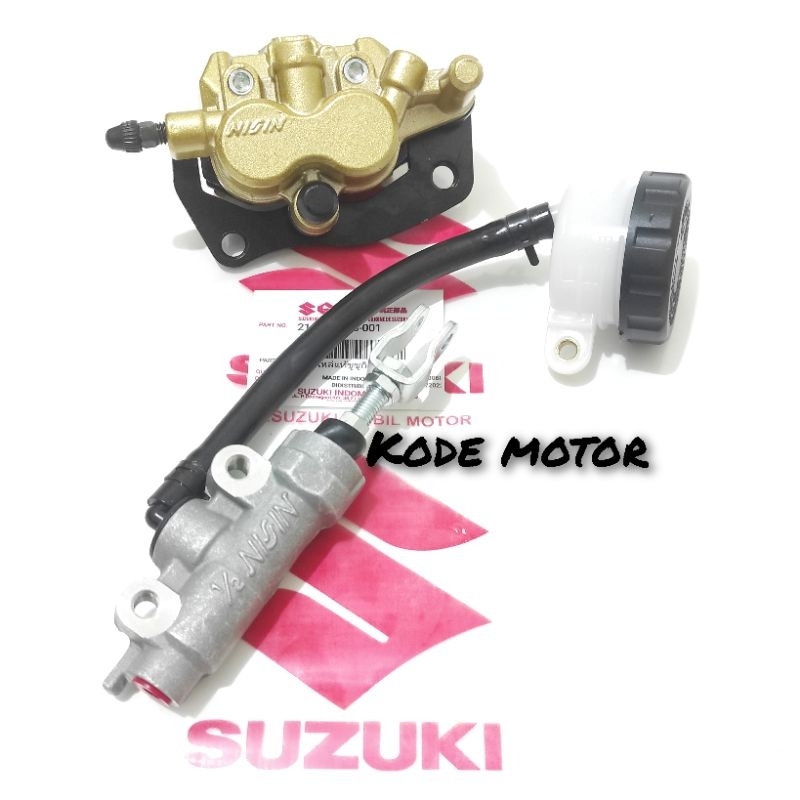 Kaliper belakang+master rem set belakang Suzuki Satria Fu 2tak , satria Fu Hiu asli NiSin