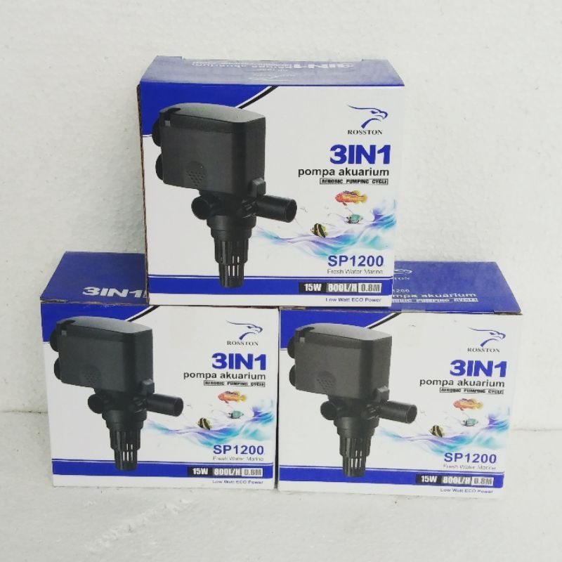 Mesin pompa aquarium Rosston SP 1200 8watt 1000LH max 1m