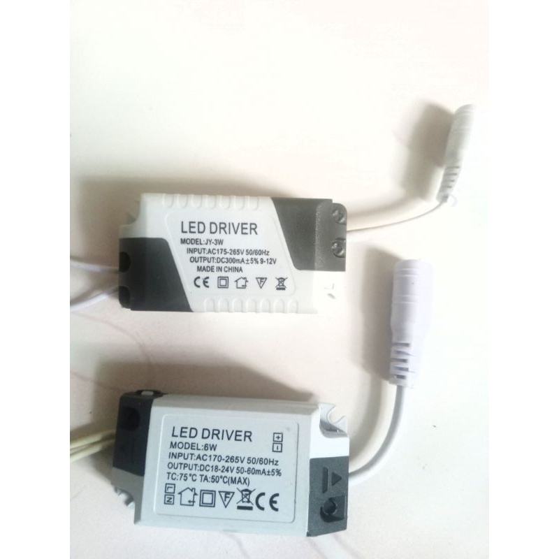Led Driver Adaptor lampu led strip panel downlight 3 / 6 watt power supply lampu led