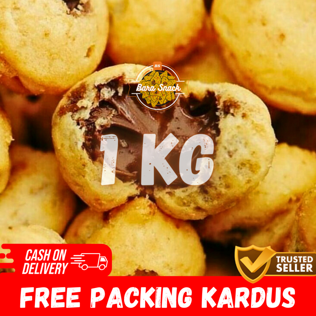 

[ 1KG ] Soes Coklat Walens Premium / Sus Kering Coklat Cap Nissin / Snack Kiloan Murah -K