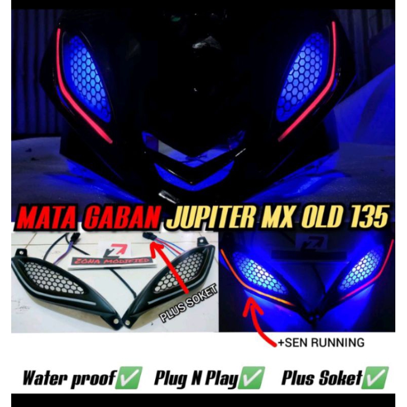 Mata Gaban Jupiter MX OLD LED Sen Running + Flaser /Sen Running mata Gaban MX OLD + Flaser