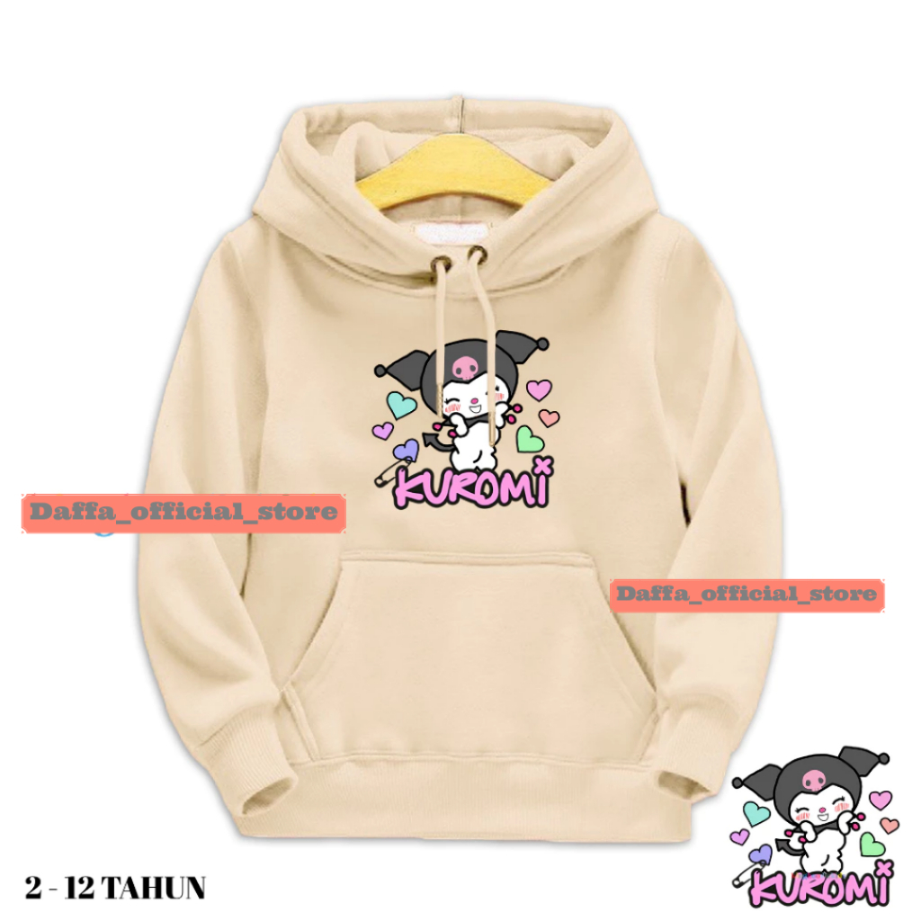 Jaket Hoodie Anak Perempuan Kuromi Umur 2 3 4 5 6 7 8 9 10 11 12 13 Tahun Suiter Anak Kado Sweater H