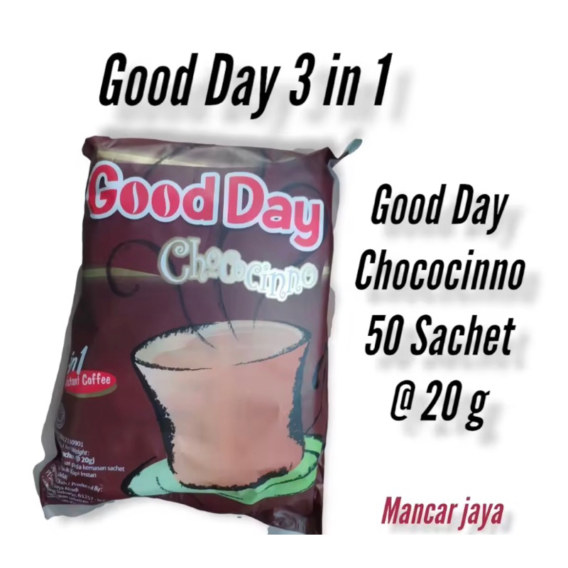 

GOOD DAY 3IN1 CHOCOCINO bag 50x20g