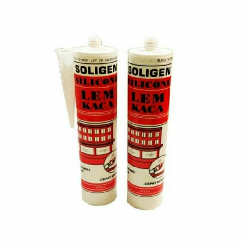 Sealant Kaca Lem Kaca  Warna hitam Merk Soligen