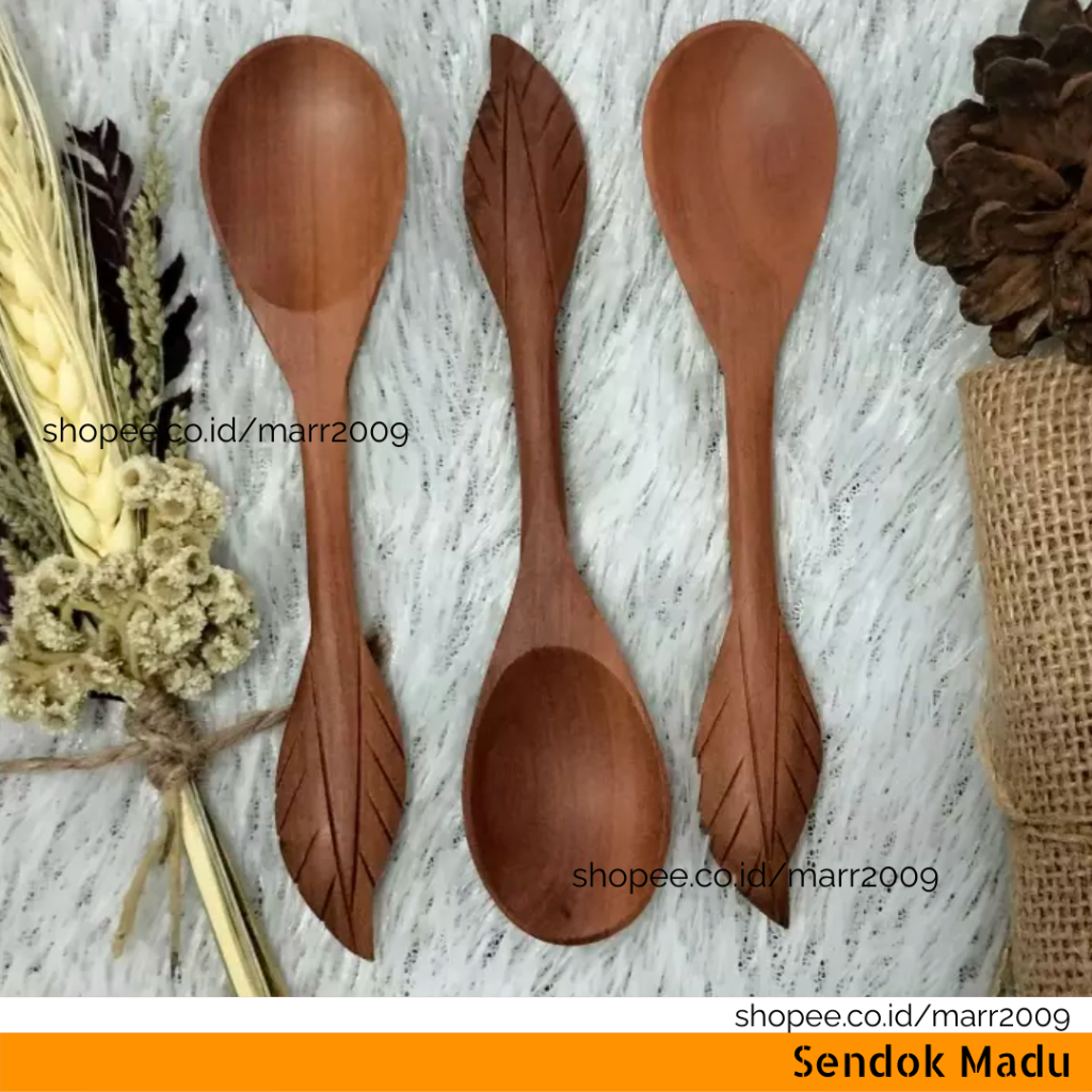 SENDOK MADU - SEDOK KAYU MADU - SENDOK FOOD GRADE - SENDOK ANTIK - SENDOK SERBAGUNA