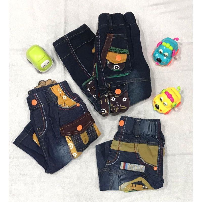 Liubele Celana Jeans Anak Cowok / Celana Saku Samping / Celana Panjang jeans