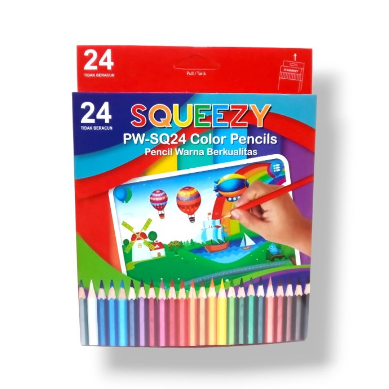 

Pensil Warna 24 Warna Panjang Squeezy/pensil warna