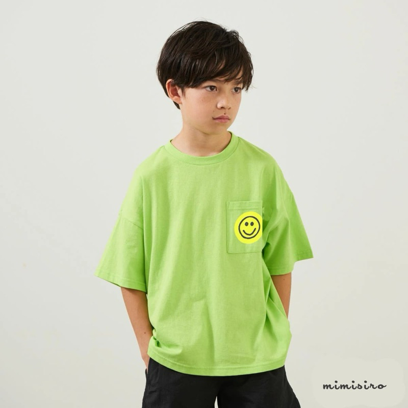 Kaos Oversize Anak Unisex Smile Pocket Tee 2-12 Tahun