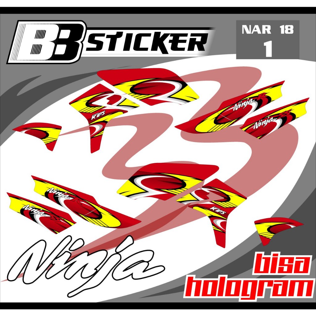 STRIPING PREMIUM Kawasaki Ninja R Ninja SS BISA HOLOGRAM List Sticker Variasi Nar 18