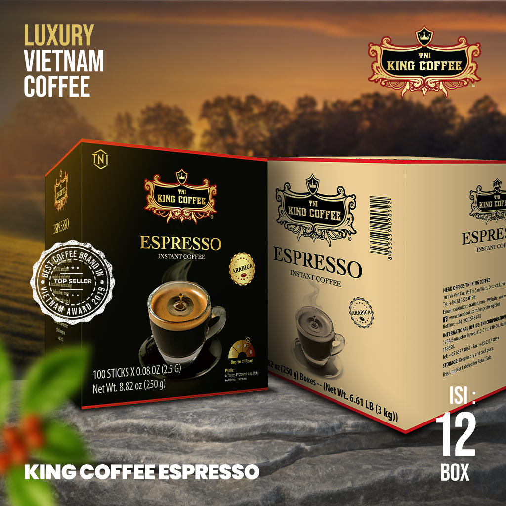 

DUS Karton Kopi Instan Import Vietnam Trung Nguyen King Coffee Espresso Isi 100 Stik 12 Box