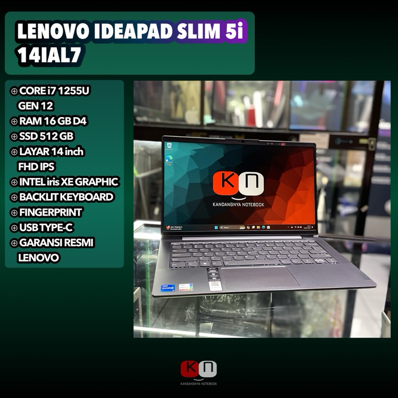 Lenovo Ideapad Slim 5i 14IAL7 Core i7 1255U Ram16GB Ssd512GB 14inch Fhd Ips