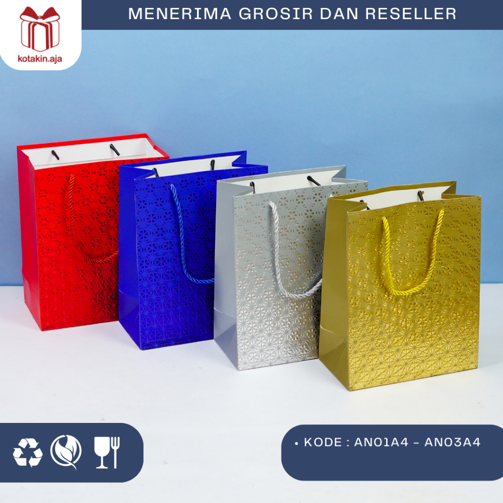 

Paper Bag Kado / Paper Bag Motif / Paper Bag Hampers / Paper Bag Souvenir / Tas Kado / Tas Hampers I AN01A4-AN03A4