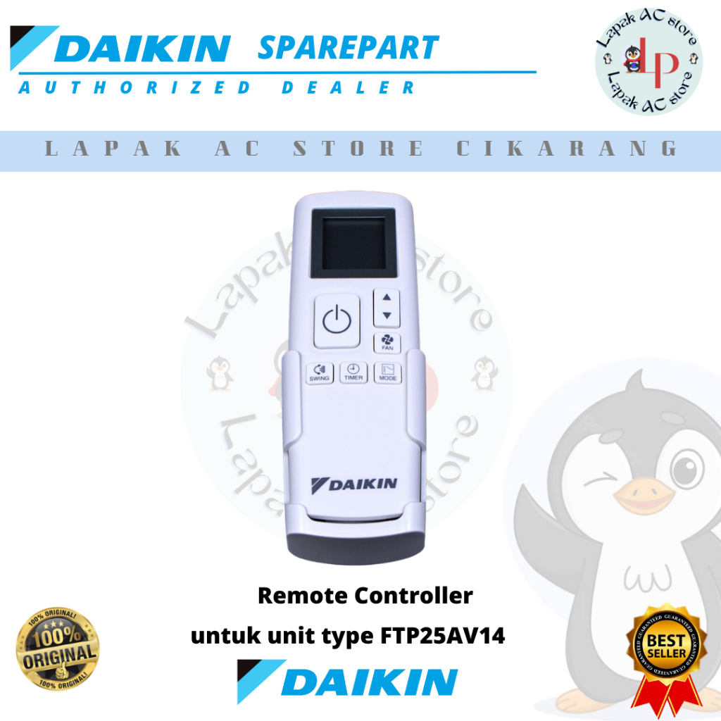Remot AC DAIKIN Malaysia 1 PK FTP25AV14