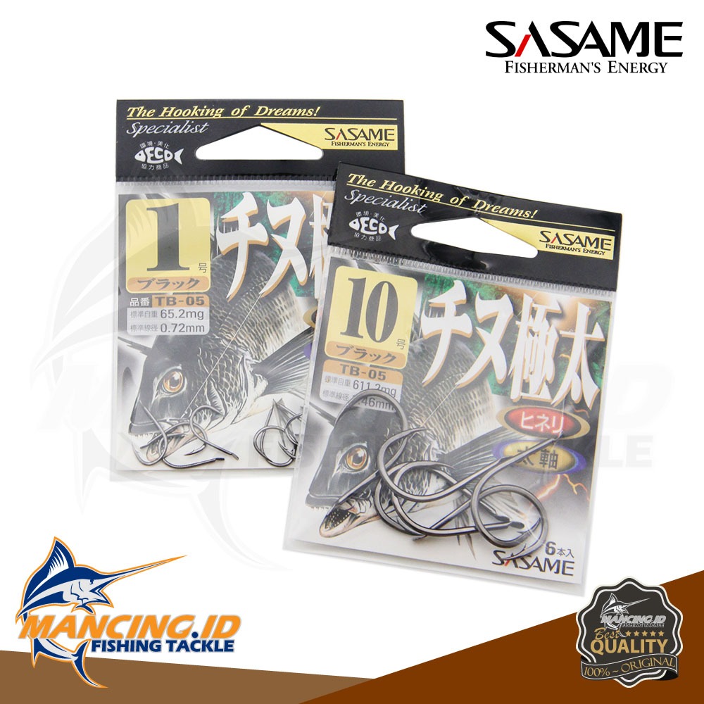 Sasame Chinu TB-05 Carbon Hook Kail Pancing Tajam Kuat Made in Japan