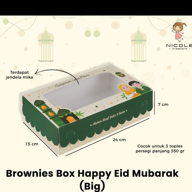 

Cake Box Happy Eid Mubarak Brownies Edisi Lebaran