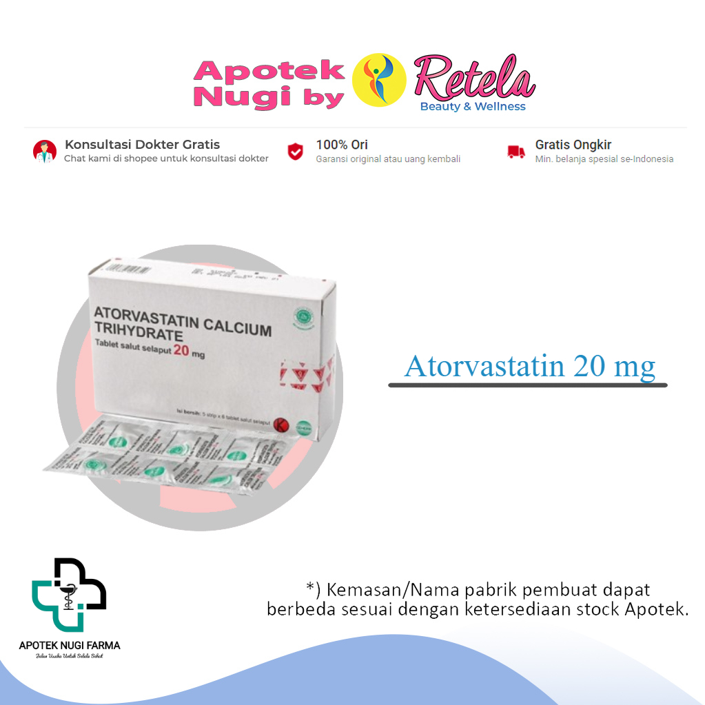 Atorvastatin 20 mg Strip 10 Tablet (Ogb Dexa)