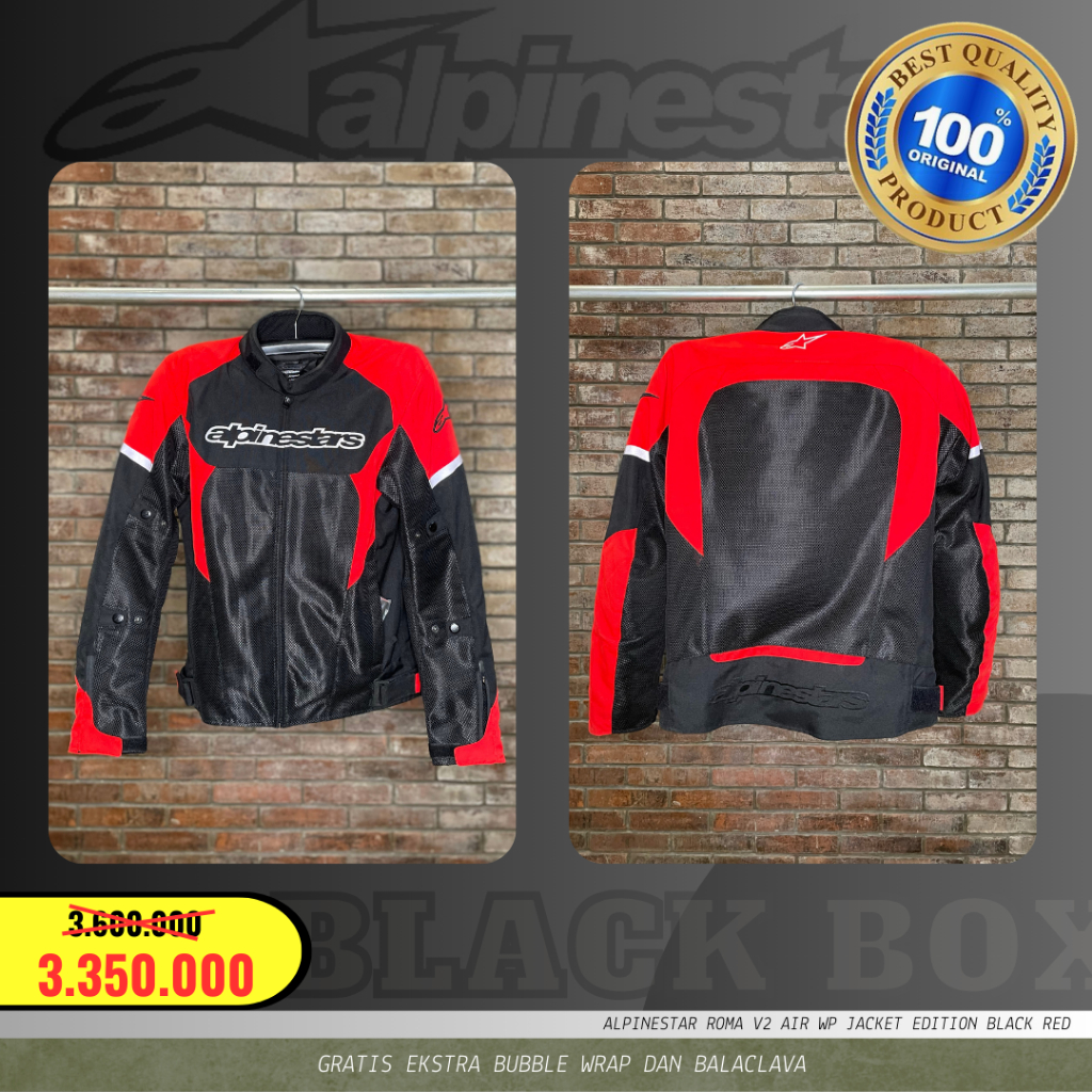 ALPINESTAR ROMA V2 AIR WP JACKET EDITION BLACK RED