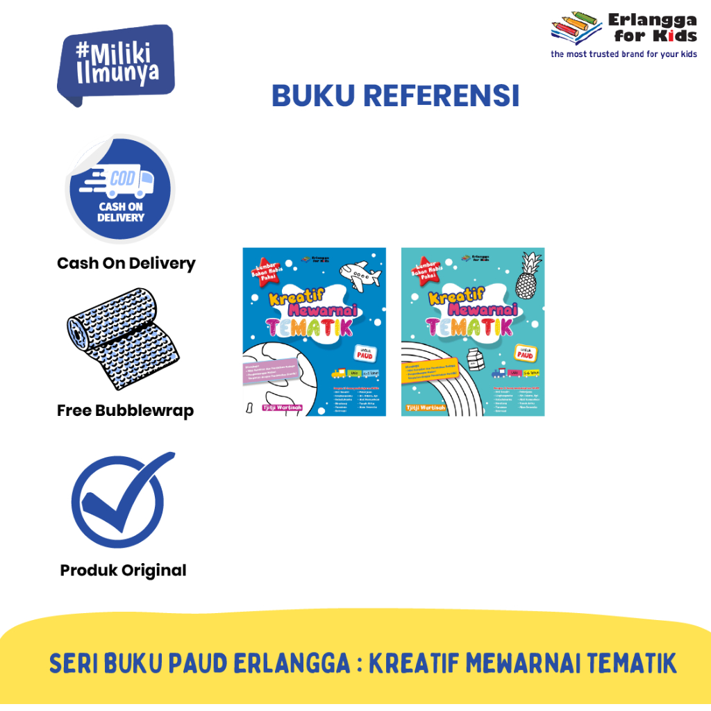 [Erlangga] Buku Paket Aktivitas Anak: Kreatif Mewarnai Tematik