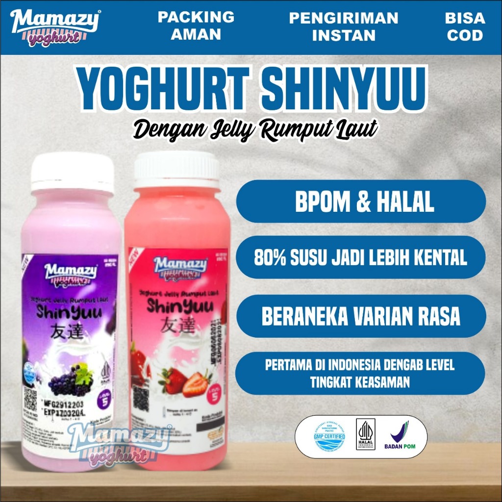 

(BPOM-Premium)Yogurt Mamazy Yoghurt Shinyuu Jelly 250 ML