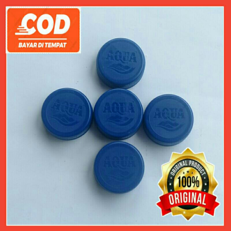 Tutup Botol Warna Biru Bekas Aqua Bersih Siap Pakai