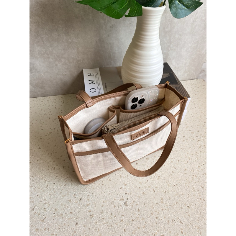 BAG ORGANIZER - MICHI LEATHER IN BROWN