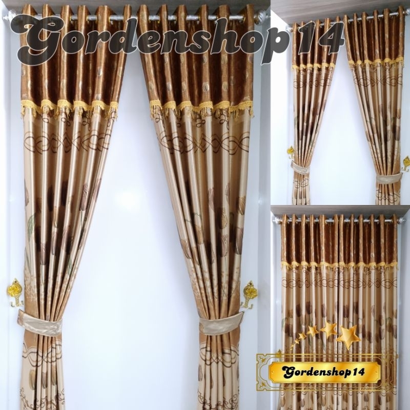 Gorden Gliter Poni Tempel Model Smokring Jendela Minimalis