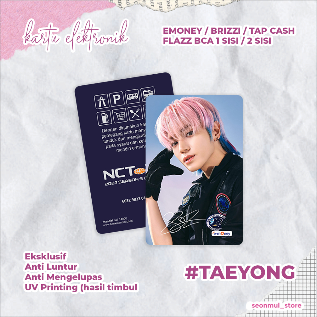 READY STOCK EMONEY TAEYONG NCT 127 SEASON GREETING 2024 / NCT127 SG24 / SG 24 / TAPCASH / FLAZZ / BR