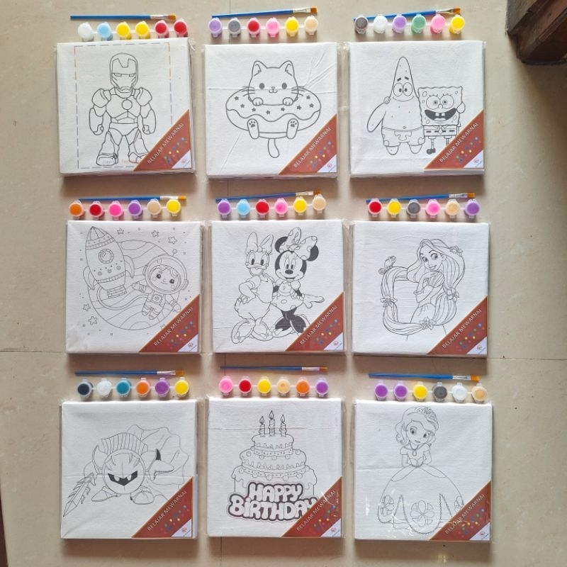 

INCLUDE CAT || Kanvas Lukis Sketsa Berkualitas 20x20 cm || Kanvas Sketsa Mewarnai