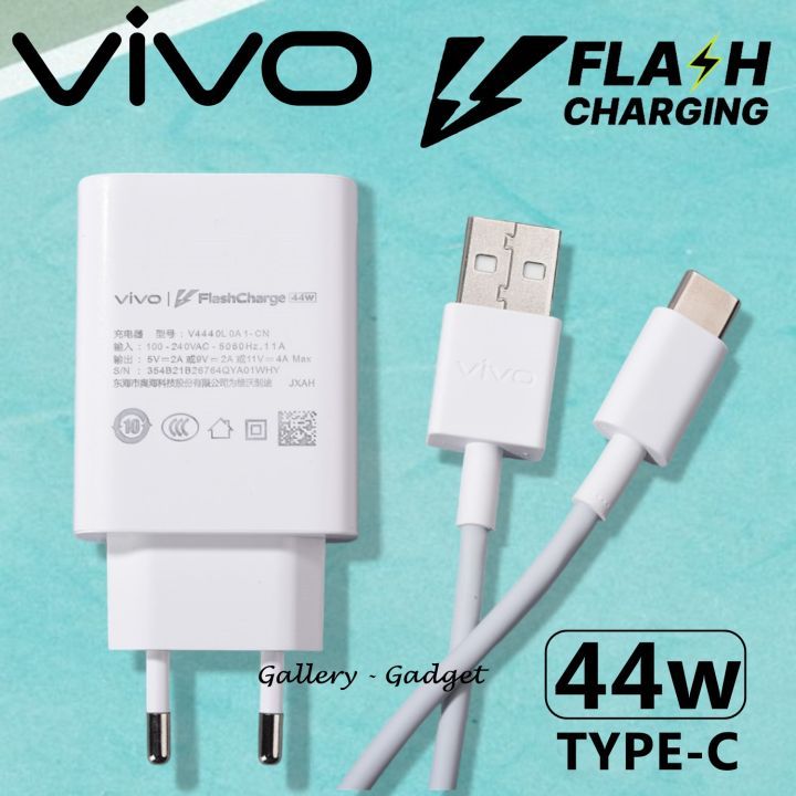 44WATT ORI 100% TC Travel FlashCharge SUPER TYPE C USB Vivo V30 V30e V29 V29e V27 V27e V25 Pro V25e 