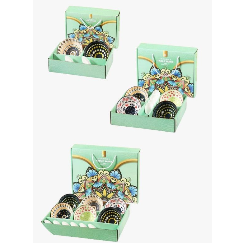 Yutensil Hampers Mangkok + Sendok Keramik / Souvenir Bowl Set