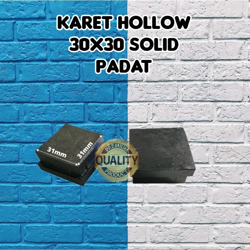 Karet Besi Hollow 3x3 [ Full 31mmx31mm] Karet Kaki Hollow