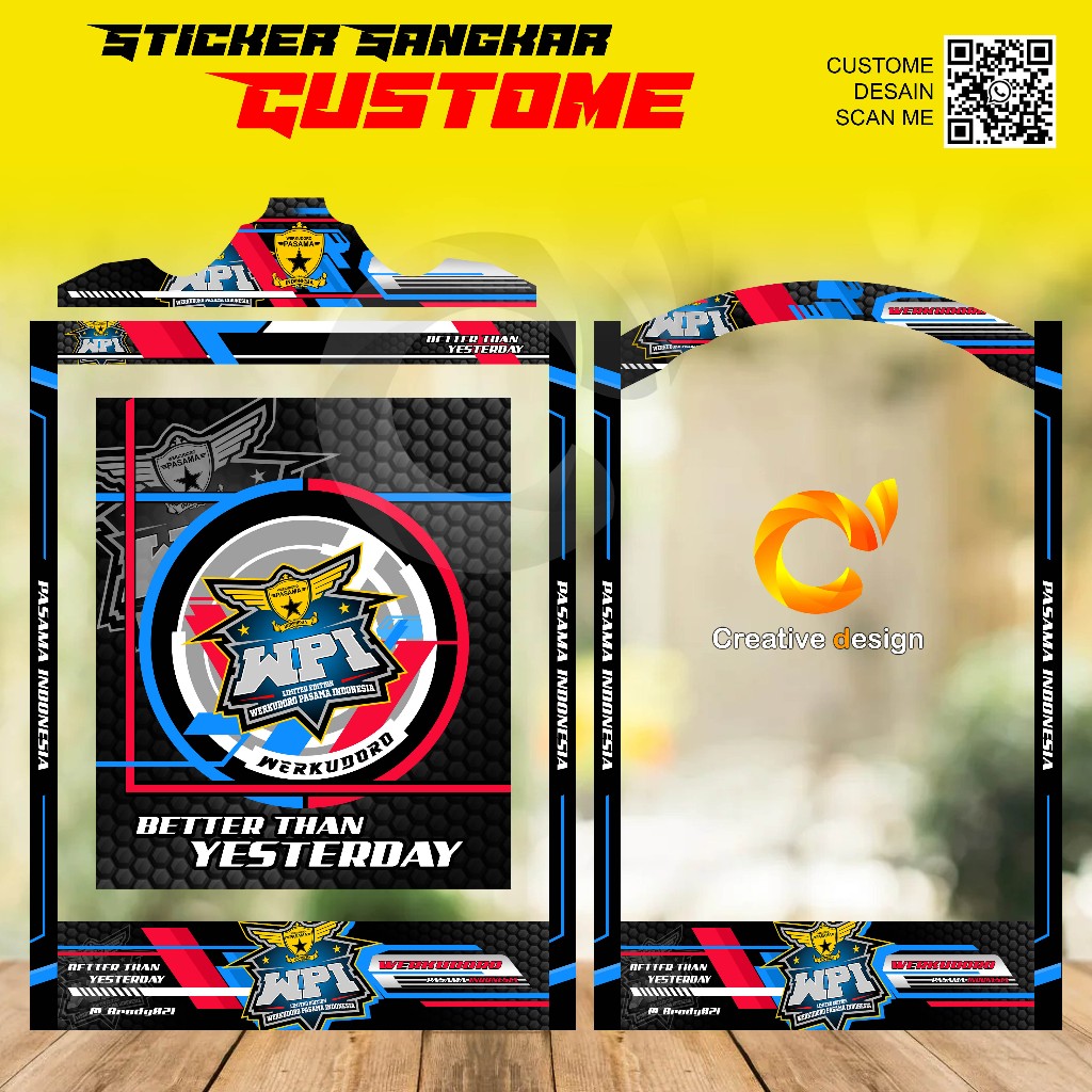 STICKER SANGKAR KOTAK BURUNG / NO.1,NO.2,NO3