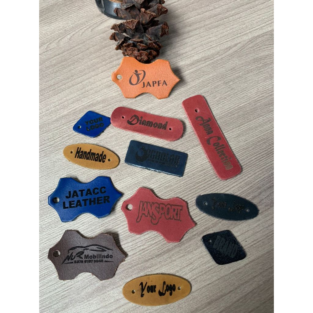 Label kulit asli/Custom label kulit kaos, tas, dompe, sabuk dll/grafir label kulit asli/Label Kulit 