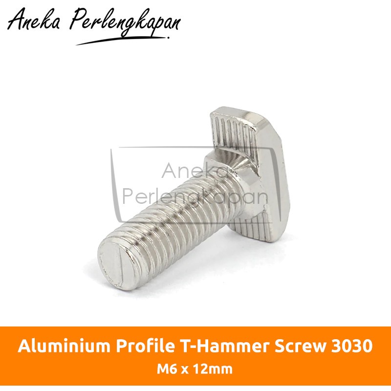 T-Hammer / T Bolt / T Nut Hammer Screw Aluminium Profile 3030 M6x12