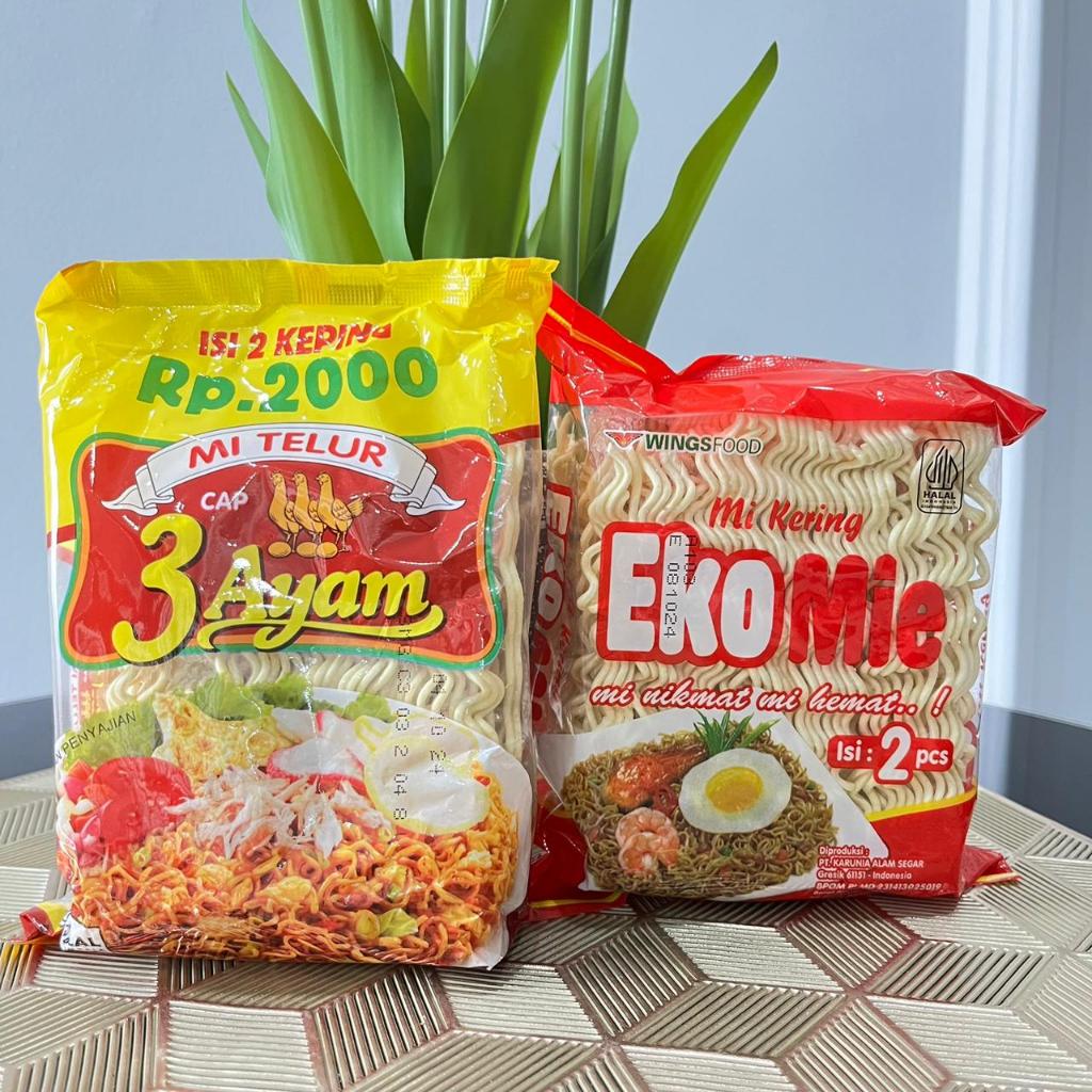 

mie telur 3 ayam eko mie renceng mie kering serbaguna isi 2 keping