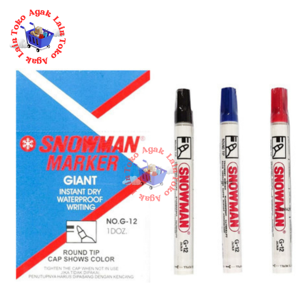 

Spidol Snowman Permanent G-12 Per Pcs
