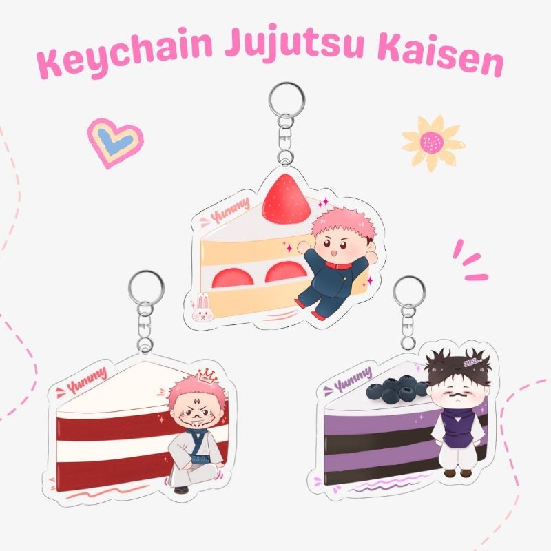 Keychain Anime Jujutsu Kaisen : Yuuji, Choso, Sukuna