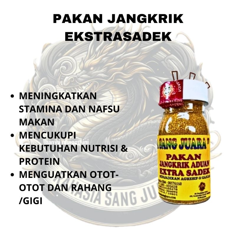 PAKAN JANGKRIK ADUAN EXTRA SADEK 50ML