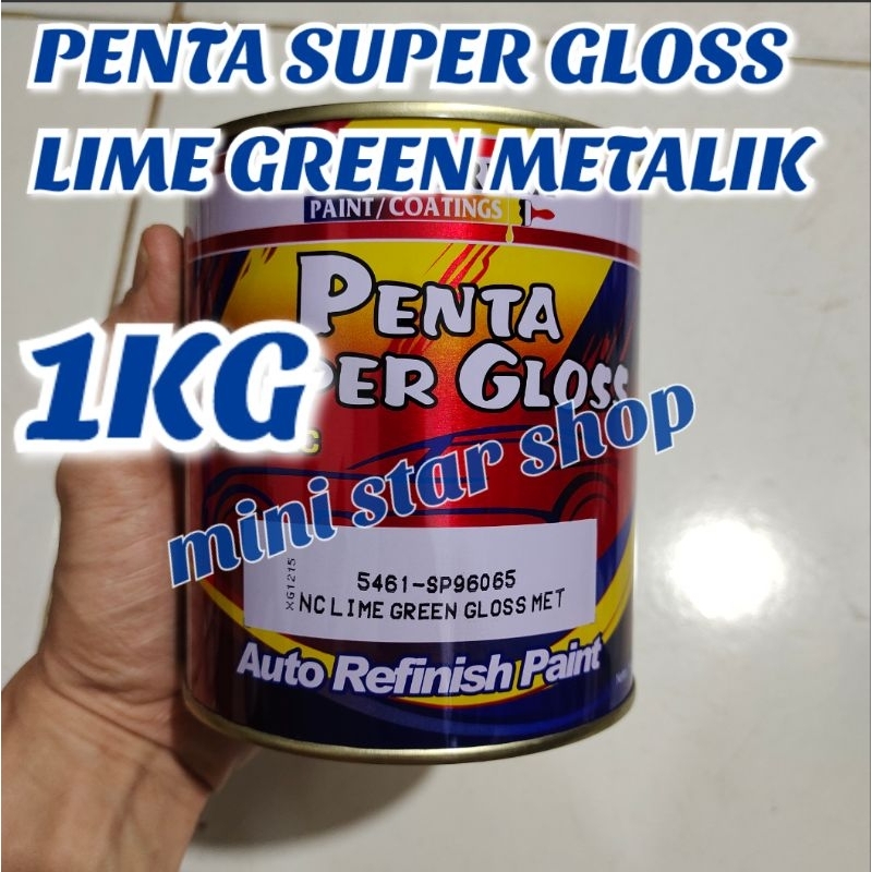 CAT PENTA SUPER GLOSS LIME GREEN METALIK ( SP96065) ISI 1KG /CAT MOBIL / MOTOR / DUCO / PAINT / REFI