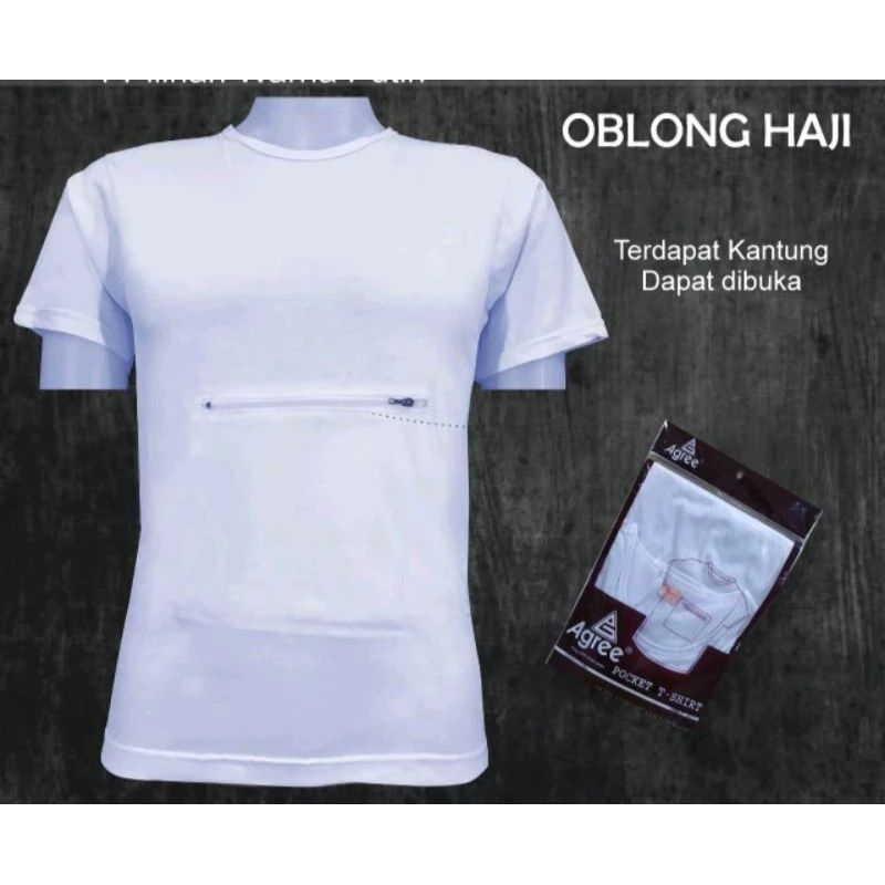 KAOS DALAM/OBLONG PRIA ADA KANTONG DEPAN/PERLENGKAPAN HAJI & UMROH